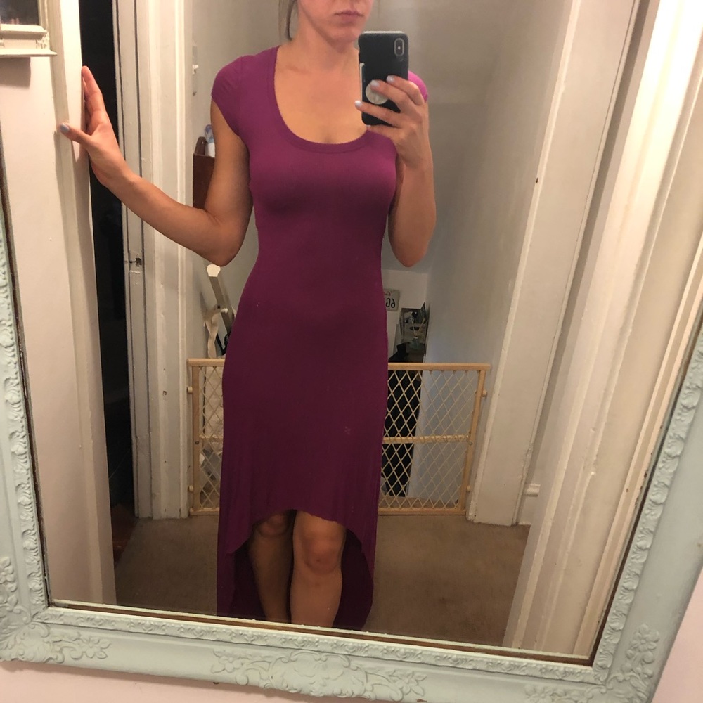 BCBG MaxAzria High Low Purple Dress